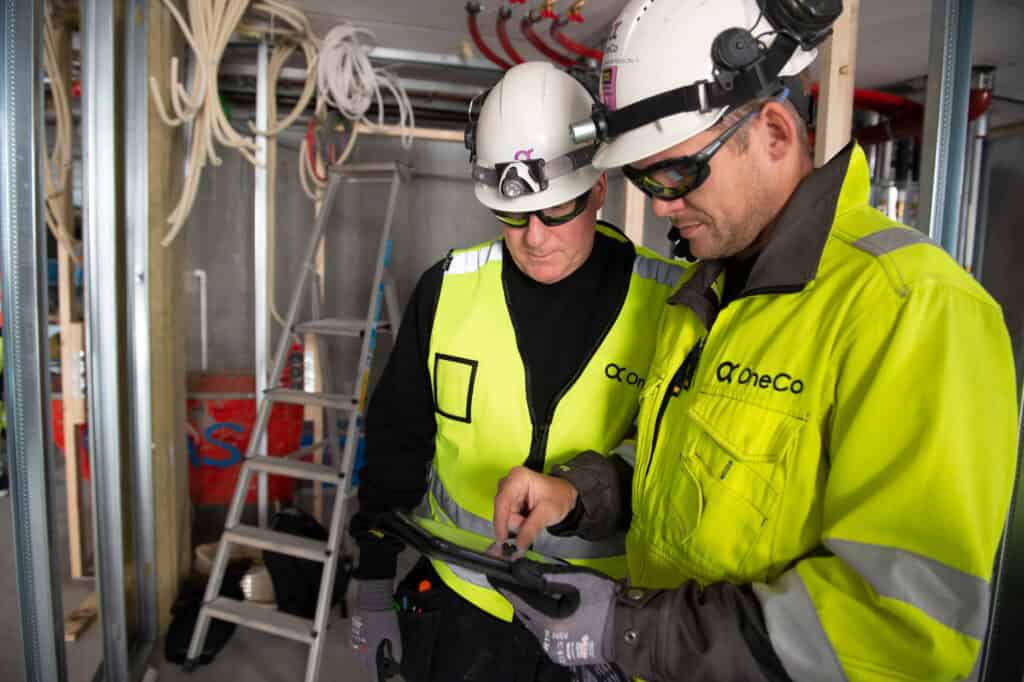 OneCo har som mål å holde byggeplassen papirløs.